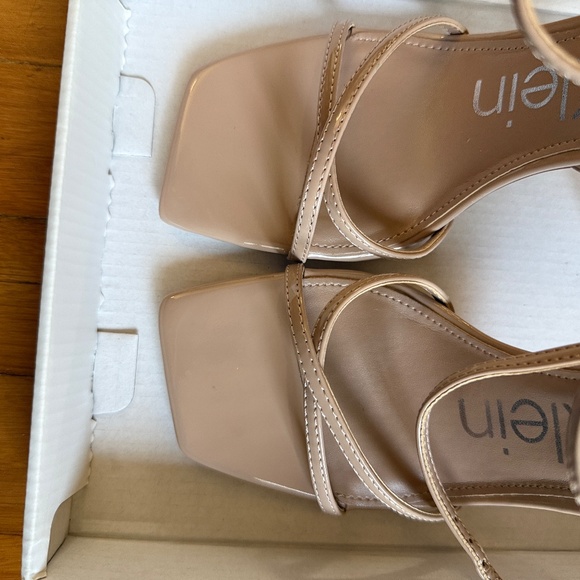 Calvin Klein Women's Tegin Heeled Sandal, Nude, 7.5 - Picture 5 of 6